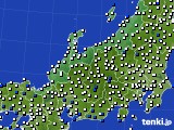 北陸地方のアメダス実況(風向・風速)(2016年02月06日)