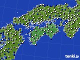 2016年02月06日の四国地方のアメダス(風向・風速)