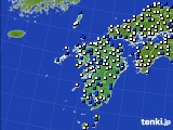 九州地方のアメダス実況(風向・風速)(2016年02月06日)