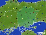 2016年02月07日の岡山県のアメダス(日照時間)