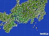 東海地方のアメダス実況(風向・風速)(2016年02月07日)