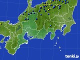 2016年02月08日の東海地方のアメダス(積雪深)