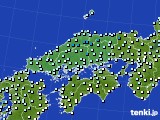 中国地方のアメダス実況(気温)(2016年02月08日)