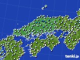 中国地方のアメダス実況(気温)(2016年02月08日)