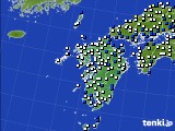 九州地方のアメダス実況(風向・風速)(2016年02月08日)