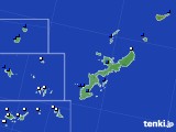 2016年02月08日の沖縄県のアメダス(風向・風速)