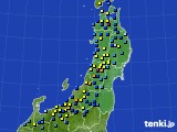 2016年02月09日の東北地方のアメダス(積雪深)