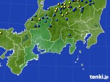 2016年02月09日の東海地方のアメダス(積雪深)