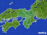 近畿地方のアメダス実況(積雪深)(2016年02月09日)