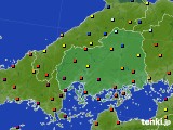 広島県のアメダス実況(日照時間)(2016年02月09日)