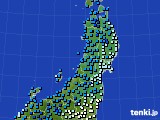 東北地方のアメダス実況(気温)(2016年02月09日)