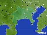 神奈川県のアメダス実況(風向・風速)(2016年02月09日)