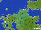 2016年02月09日の福岡県のアメダス(風向・風速)