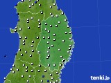 岩手県のアメダス実況(風向・風速)(2016年02月09日)