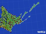 2016年02月10日の道東のアメダス(日照時間)