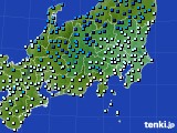 関東・甲信地方のアメダス実況(気温)(2016年02月10日)