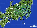 関東・甲信地方のアメダス実況(風向・風速)(2016年02月10日)