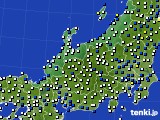 2016年02月10日の北陸地方のアメダス(風向・風速)
