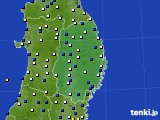 岩手県のアメダス実況(風向・風速)(2016年02月10日)