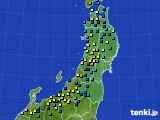 東北地方のアメダス実況(積雪深)(2016年02月11日)