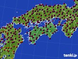 四国地方のアメダス実況(日照時間)(2016年02月11日)