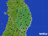 岩手県のアメダス実況(日照時間)(2016年02月11日)