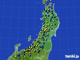 東北地方のアメダス実況(積雪深)(2016年02月12日)