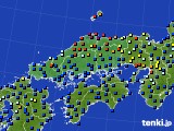 中国地方のアメダス実況(日照時間)(2016年02月12日)
