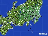 関東・甲信地方のアメダス実況(風向・風速)(2016年02月12日)