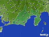 2016年02月12日の静岡県のアメダス(風向・風速)