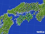 四国地方のアメダス実況(降水量)(2016年02月13日)
