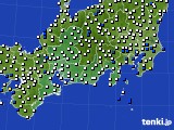 東海地方のアメダス実況(風向・風速)(2016年02月13日)