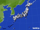 アメダス実況(風向・風速)(2016年02月13日)