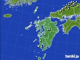 九州地方のアメダス実況(降水量)(2016年02月14日)