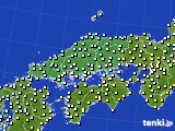 中国地方のアメダス実況(気温)(2016年02月14日)