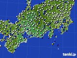 東海地方のアメダス実況(風向・風速)(2016年02月14日)