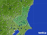 2016年02月14日の茨城県のアメダス(風向・風速)