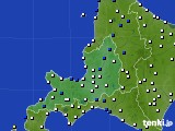 道央のアメダス実況(風向・風速)(2016年02月14日)