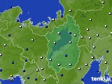 滋賀県のアメダス実況(風向・風速)(2016年02月14日)