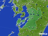 熊本県のアメダス実況(風向・風速)(2016年02月14日)