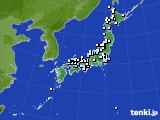 アメダス実況(降水量)(2016年02月15日)