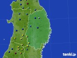 2016年02月15日の岩手県のアメダス(積雪深)