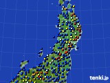 2016年02月15日の東北地方のアメダス(日照時間)