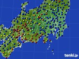 2016年02月15日の関東・甲信地方のアメダス(日照時間)