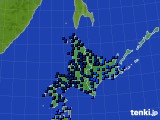 北海道地方のアメダス実況(気温)(2016年02月15日)