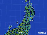 東北地方のアメダス実況(気温)(2016年02月15日)