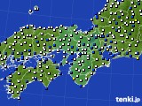 2016年02月15日の近畿地方のアメダス(風向・風速)