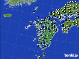 九州地方のアメダス実況(風向・風速)(2016年02月15日)