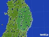 岩手県のアメダス実況(風向・風速)(2016年02月15日)