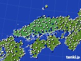 2016年02月16日の中国地方のアメダス(風向・風速)